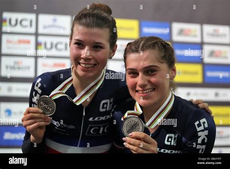 Clara Copponi And Marie Le Net Of France Women S Madison Podium