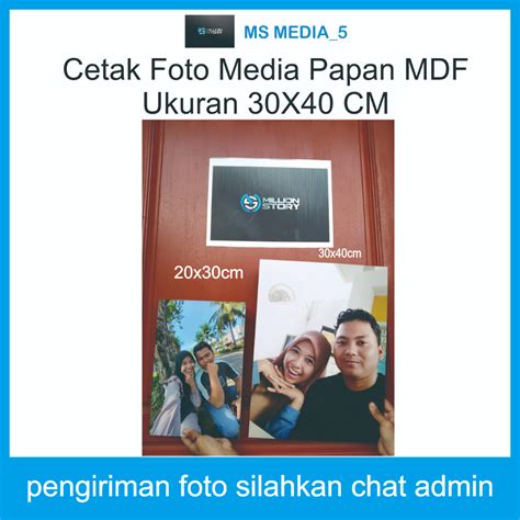 Jual Cetak Foto Custom Media Papan Mdf Ukuran 30 X 40 CM Shopee Indonesia