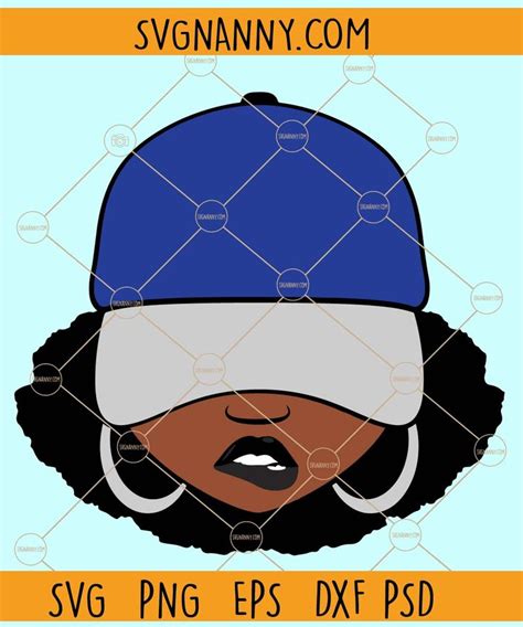 Afro Lip Bite Svg Afro Lip Bite Cap Svg Smirk Svg African American