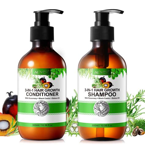 Aliver 3 In 1 Hair Shampoo And Conditioner Set Natural Formulas Cleansing And Nourishing Scalp