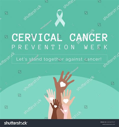 Composition Cervical Cancer Awareness Week Text Stock Illustration