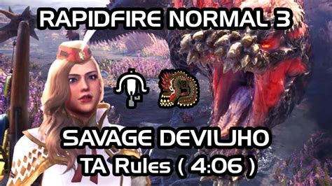 MHW I Lightbreak Gun LBG Rapidfire Normal 3 Vs MR5 Savage Deviljho