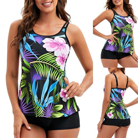 Busydd 2024 Tummy Control Swimsuits For Women Two Piece Swimsuit High