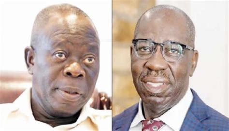 Oshiomhole Vs Obaseki Political Titans Take Centre Stage As Edo