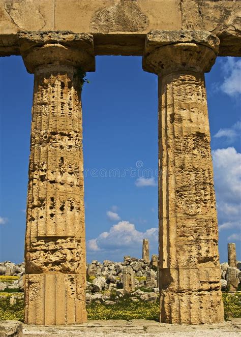 Ionic Columns From Erechtheion Athens Greece Stock Photo Image Of