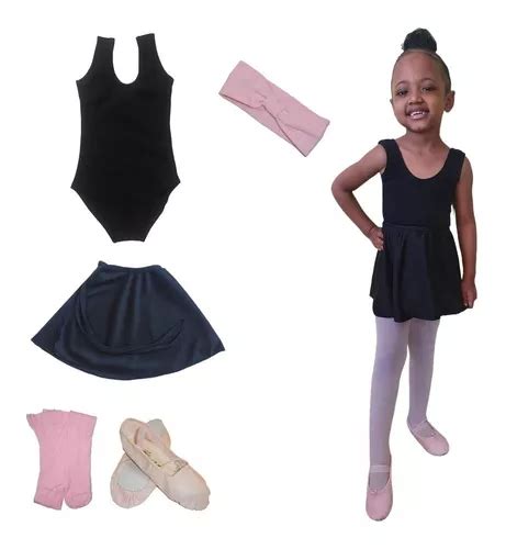 Roupa De Ballet Infantil Juvenil C Faixa Tiara Amo Bal K