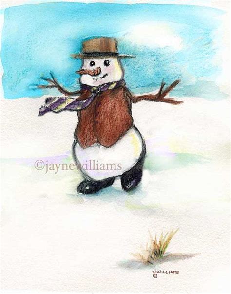 Snowman Soft Shoe Dance Print Of My Orginal By Jayneart On Etsy