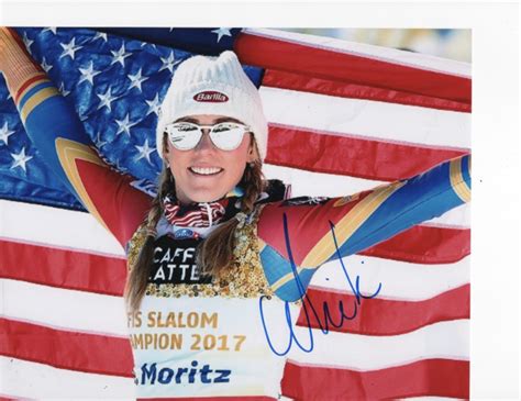 USA OLYMPIC GOLD MEDALIST MIKAELA SHIFFRIN SIGNED SLALOM 8X10 | Autographia