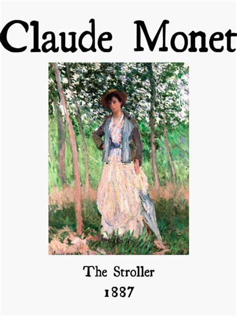 The Stroller By Claude Monet Sticker For Sale By Jessedacia Redbubble