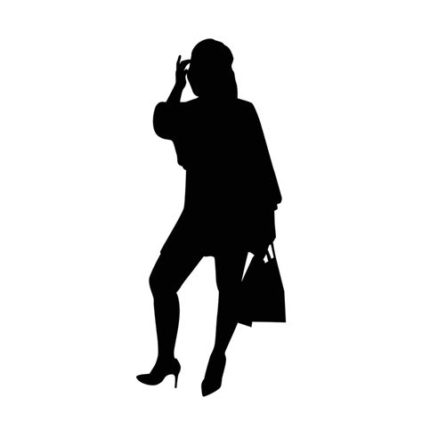 Free Woman With Shopping Bag In Hands Svg Mediamodifier