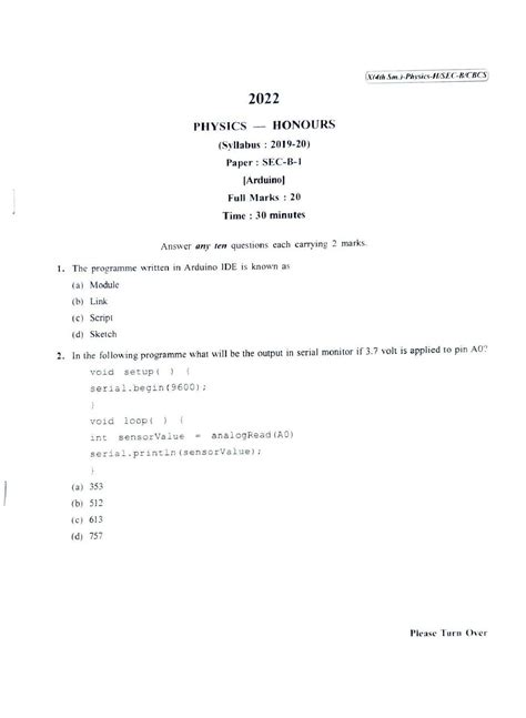 File Cu 2022 B Sc Honours Physics Semester 4 Paper Sec B 1 For 2019