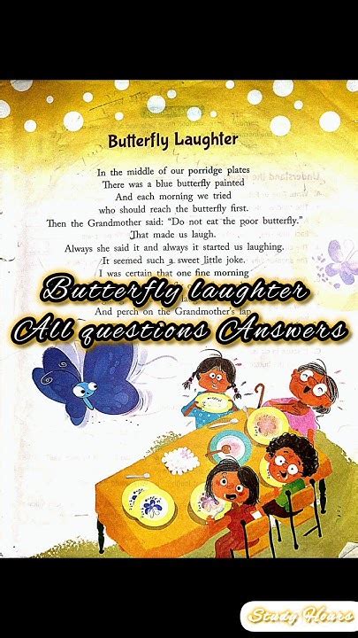 Butterfly Laughter Poem All Questions With Easy Answers Class 4 Focus