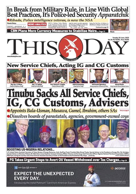 Nigerian Newspapers Daily Front Pages Review Tuesday Th June