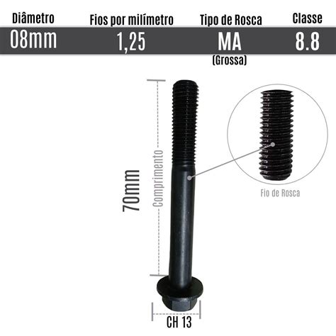 Parafuso Sextavado Flangeado Mm R Grossa Fio A O Parafusos