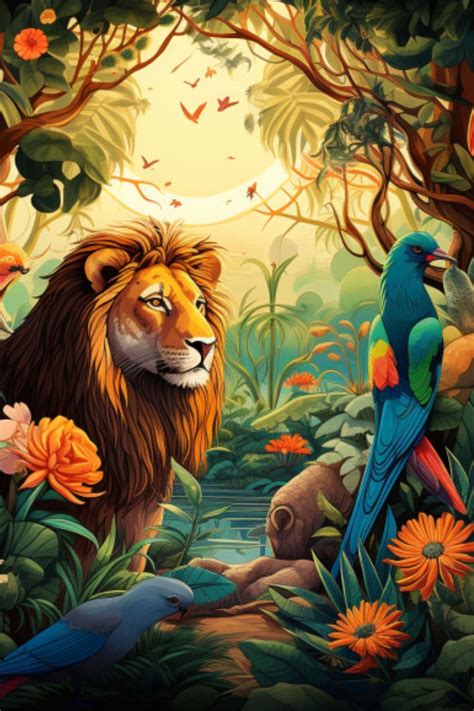 Jungle Jamboree: A Coloring Adventure with Jungle Animals