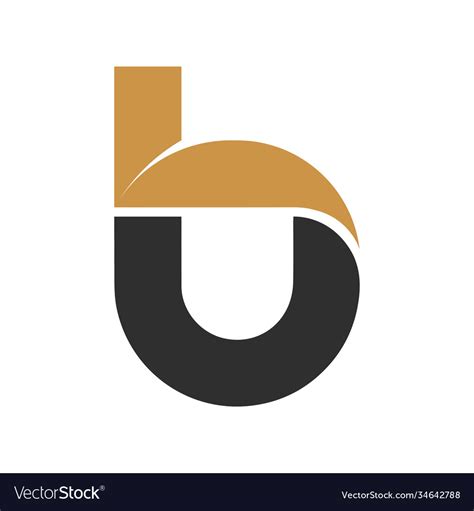 Initial Letter Ub Logo Or Bu Design Royalty Free Vector