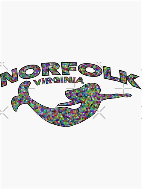 "Norfolk Virginia mermaid" Sticker by SoulSafe | Redbubble