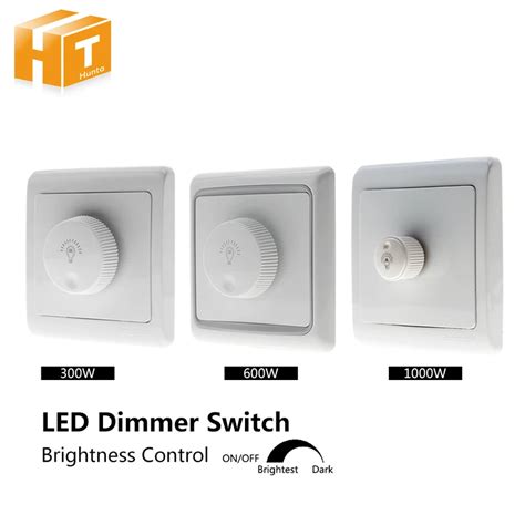 LED Dimmer Switch 220V 300W /600W /1000W Brightness Dimmers For Adjustable LED Lights Bulbs-in ...