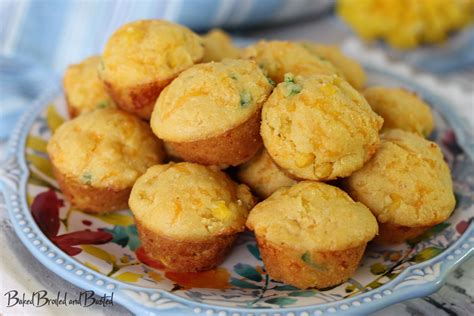 Cheddar Jalapeno Cornbread Muffins Baked Broiled And Basted