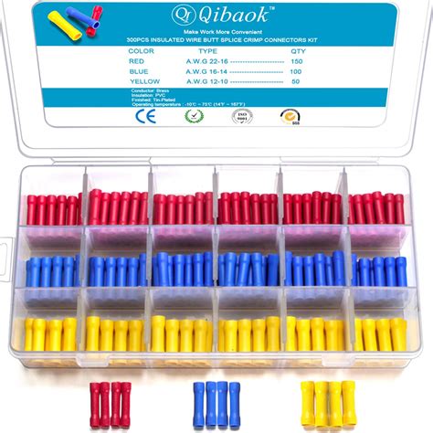 Mua Qibaok 300 PCS Butt Splice Crimp Connectors Insulated Electrical