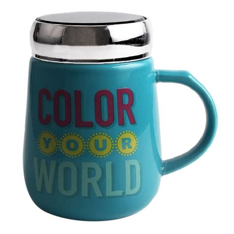 Taza Mainstays Azul Con Tapa 470 Ml Walmart