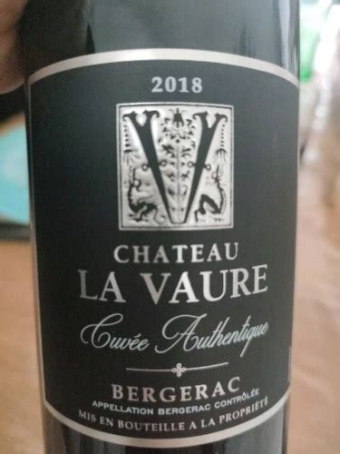 Ch Teau La Vaure Cuv E Authentique Bergerac Vivino Us