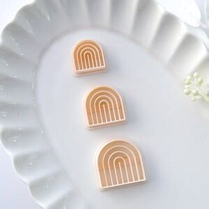 Embossing Arch Clay Cutters Art Deco Polymer Clay Earrings Etsy