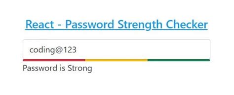 Password Strength Checker In React Js