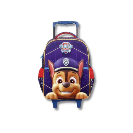 Mochila Escolar Paw Patrol Azul Rodas Tam 16 Xeryus