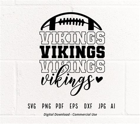 Stacked Vikings Svg Vikings Mascot Svg Vikings Svg Vikings School