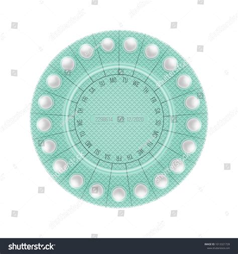 Packaging Birth Control Pills Contraceptive Pill Stock Vector Royalty