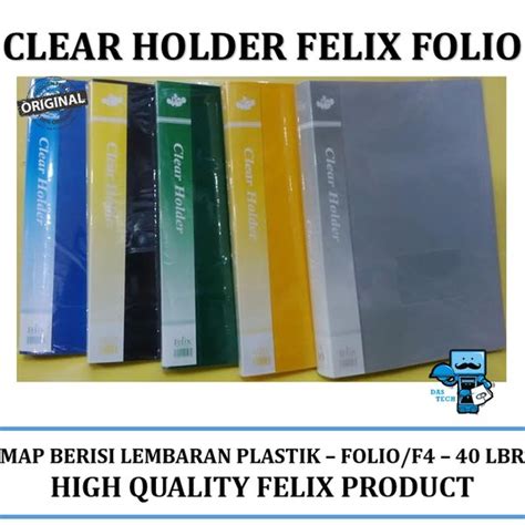 Jual Clear Holder Felix Ukuran Folio Isi 40 Lembar Di Lapak Das