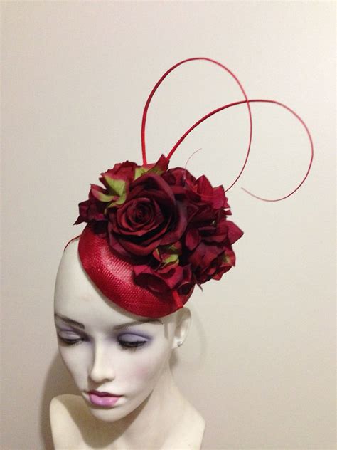 Red Fascinator By Millinery By Miss Lauren Fancy Hats Fascinator