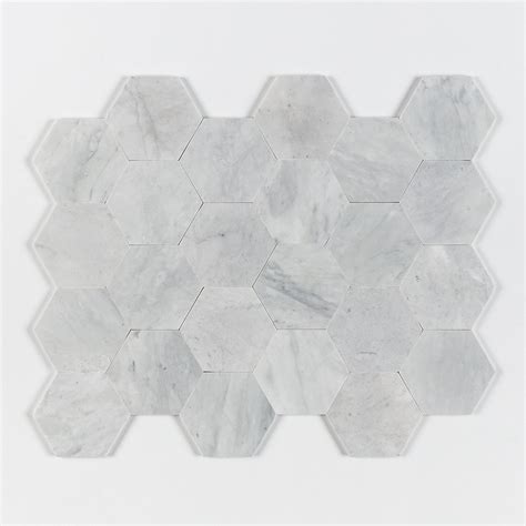 Hexagon Avenza Honed Marble Waterjet Decos X Marble Slab