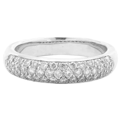 18 Karat White Gold Pave Diamond Eternity Band Ring For Sale Free Shipping At 1stdibs