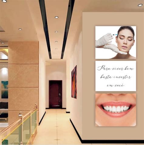 Placas Mdf 30x40cm Estética Viver Bem Botox Dente Elo7