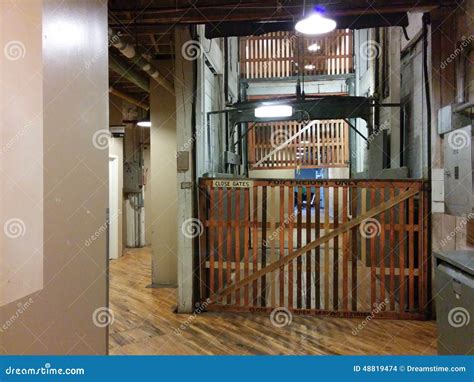 Old Freight Elevator Stock Photo Image Of Wooden Freight 48819474