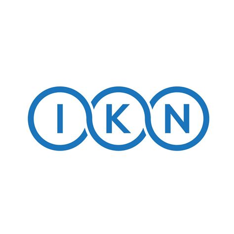 diseño del logotipo de la letra ikn sobre fondo blanco concepto de