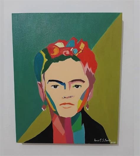 Pintura Em Tela Frida Kahlo Elo Produtos Especiais