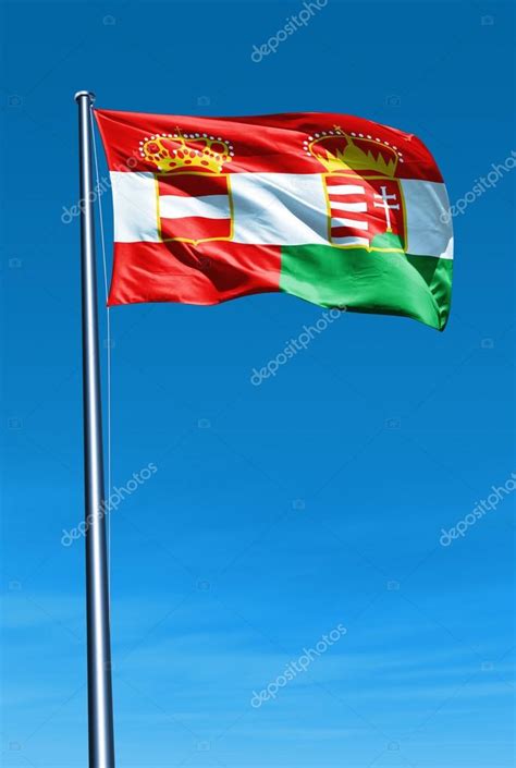 Austria-Hungary (1867-1918) flag waving on the wind — Stock Photo © flogeljiri #52490175