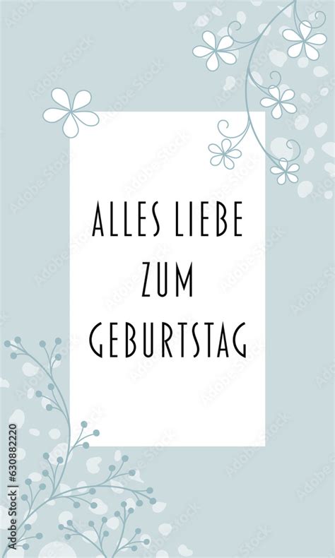 Alles Liebe Zum Geburtstag Schriftzug In Deutscher Sprache