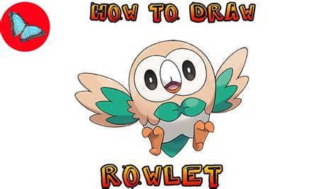 How To Draw Pokemon Rowlet Drawing Animals Youtube