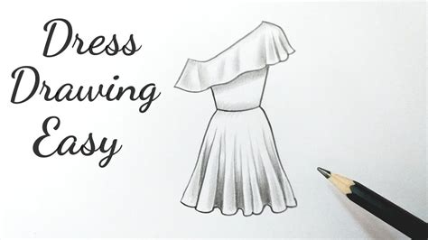 How to draw a beautiful girl dress drawing design easy fashion ...