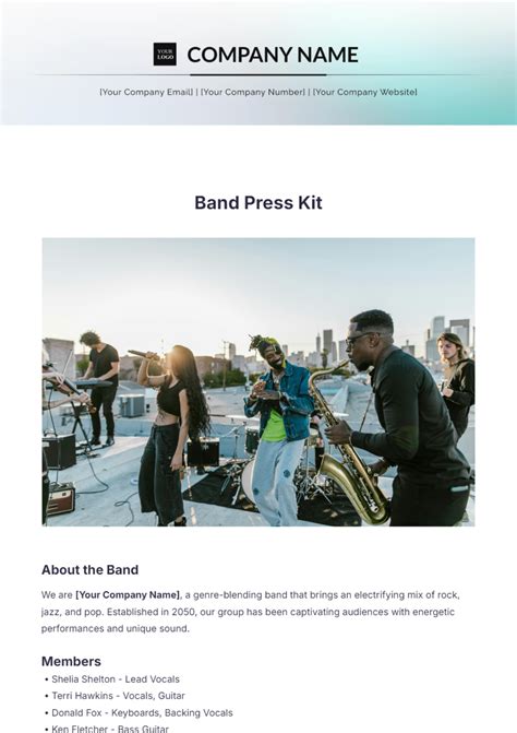 Free Press Kit Templates To Customize Online