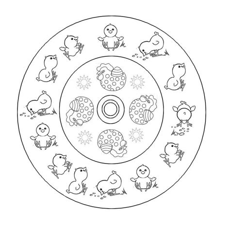 Easter Mandala 15 Coloring - Play Free Coloring Game Online