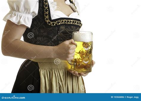 Bavarian Girl with Oktoberfest Beer Stein Stock Photo - Image of ...