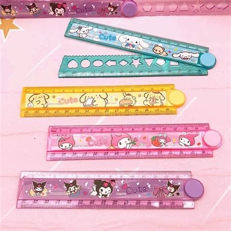 Jual Penggaris Lipat Warna Warni Lucu Sanrio Cute Folding Ruler