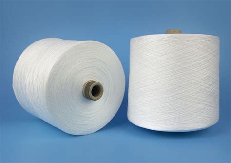 Raw White Ring Spun Spun Polyester Yarn S Well Sewing Function