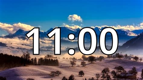 Minute Winter Countdown Timer With Music And Alarm Simple Beep