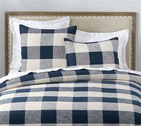 Bryce Buffalo Check Duvet Cover Sham Navy Pottery Barn